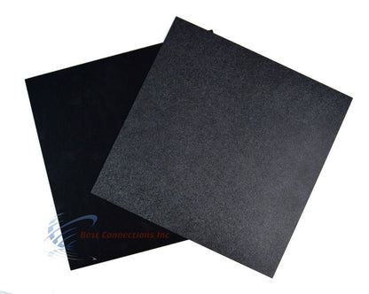 2 Pcs Black ABS Plastic Sheet 12" x 12" x 1/16" Flexible Smooth Back