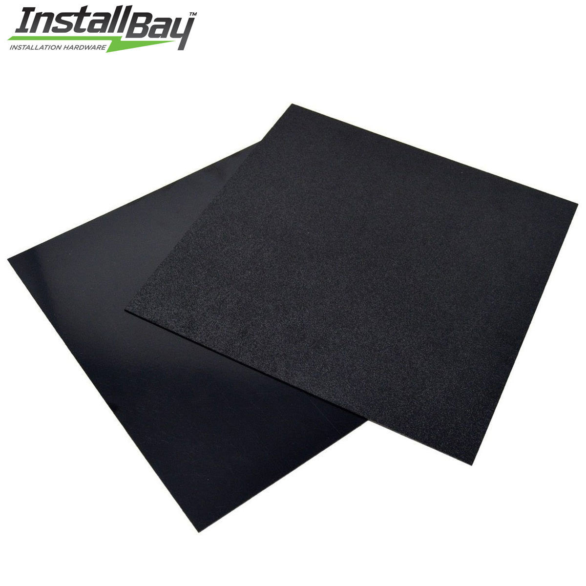 2 Pack ABS Plastic Textured Plastic Sheet 12in x 12in x 3/16in Black Smooth