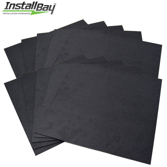 10 Pack ABS Plastic Textured Plastic Sheet 12in x 12in x 3/16in Black Smooth