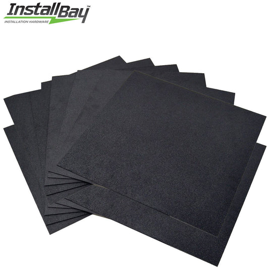 12 Pack ABS Plastic Textured Plastic Sheet 12in x 12in x 3/16in Black Smooth