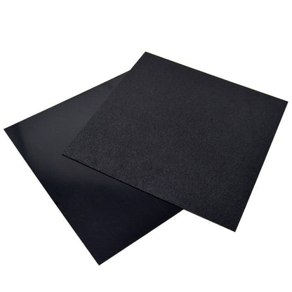 10 Pack ABS Plastic Textured Plastic Sheet 12in x 12in x 3/16in Black Smooth