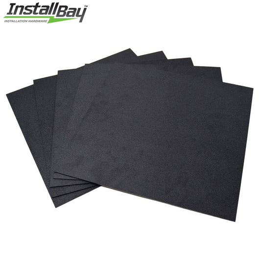 5 Pack ABS Plastic Textured Plastic Sheet 12in x 12in x 3/16in Black Smooth