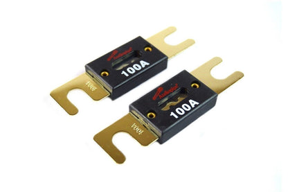 1 pair 100 Amp ANL Fuses Gold Plated Audiopipe Blister Fuses Car Audio Stereo