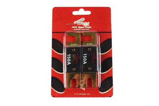 2 Pcs 150 Amp ANL Fuses Gold Plated Audiopipe Blister Pack Car Audio Stereo