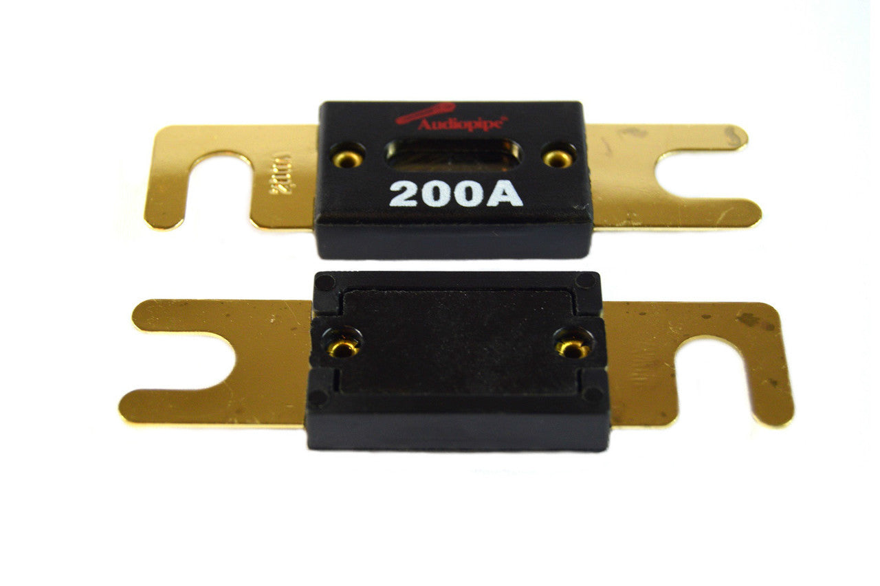 4 Pcs 200 Amp ANL Fuses Gold Plated Audiopipe Blister Pack Car Audio Stereo
