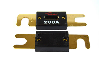 4 Pcs 200 Amp ANL Fuses Gold Plated Audiopipe Blister Pack Car Audio Stereo