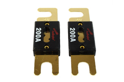 4 Pcs 200 Amp ANL Fuses Gold Plated Audiopipe Blister Pack Car Audio Stereo