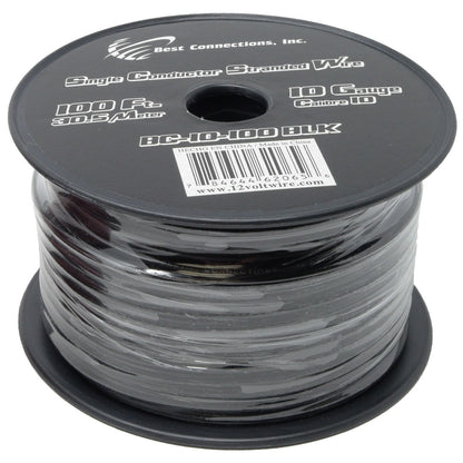 10 Gauge Wire Red & Black Power Ground 100 FT Each Primary Stranded Copper Clad