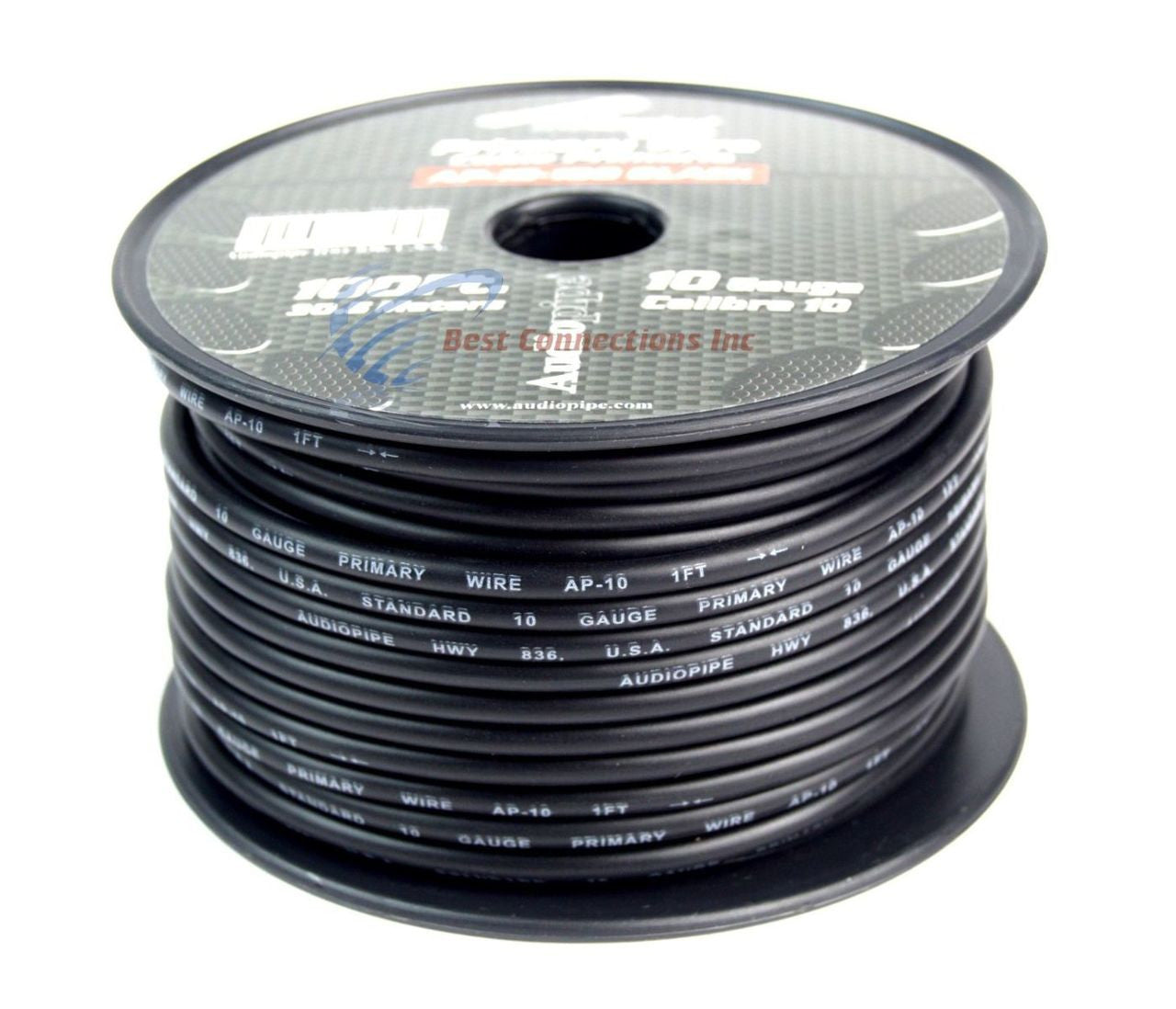 10 GA GAUGE 100 FT SPOOLS PRIMARY AUTO REMOTE POWER GROUND WIRE CABLE (3 ROLLS)