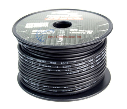 10 GA GAUGE 100 FT SPOOLS PRIMARY AUTO REMOTE POWER GROUND WIRE CABLE (3 ROLLS)