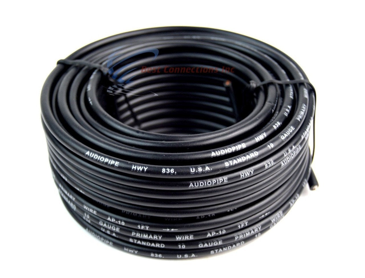 10 Gauge 50' Feet Black Best Connections Car Audio Wire Remote Cable Wire