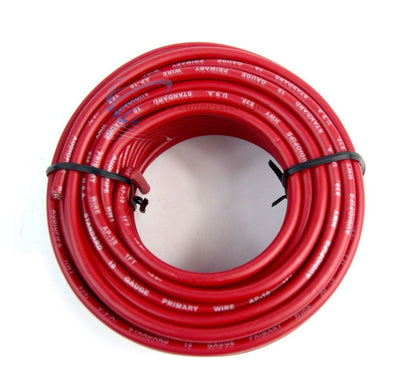 10 GA Gauge 50' Feet Red Audiopipe Car Audio Home Remote Primary Cable Wire