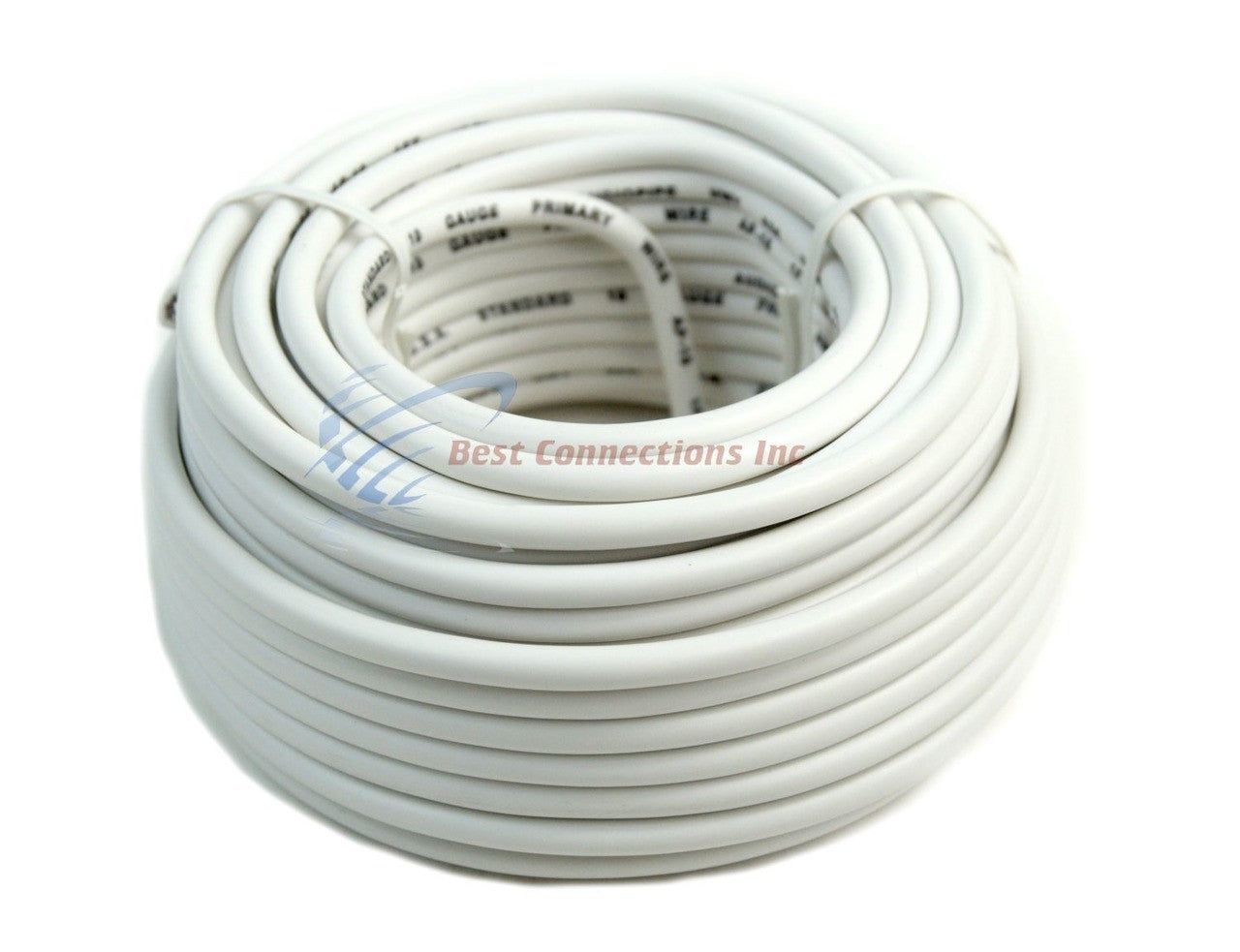 10 Gauge 50 Feet White Audiopipe Car Audio Home Remote Primary Cable Wire LED