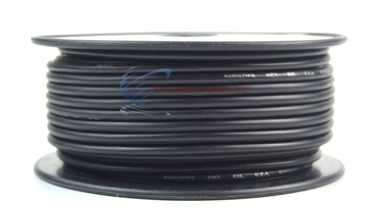 12 Gauge 100 Feet Black Audiopipe Car Audio Home Primary Remote Wire