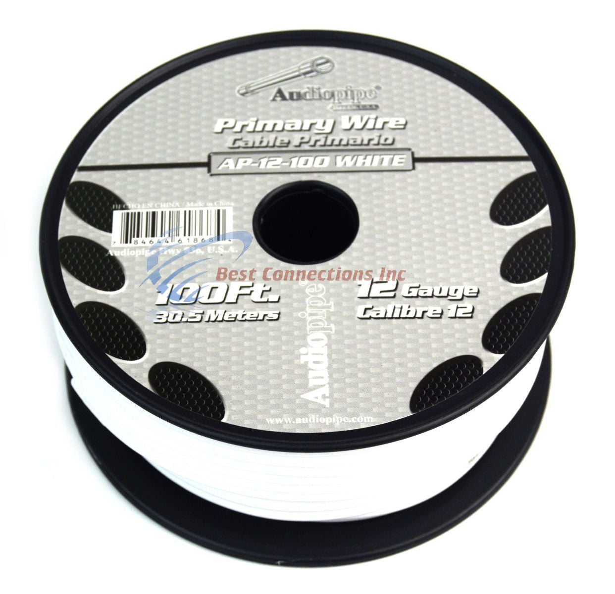 12 Gauge Car Audio Primary Wire (100ft–White)– Remote, Power/Ground Electrical