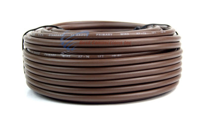 12 Gauge 50' Feet Brown Audiopipe Car Audio Home Remote Primary Cable Wire LED