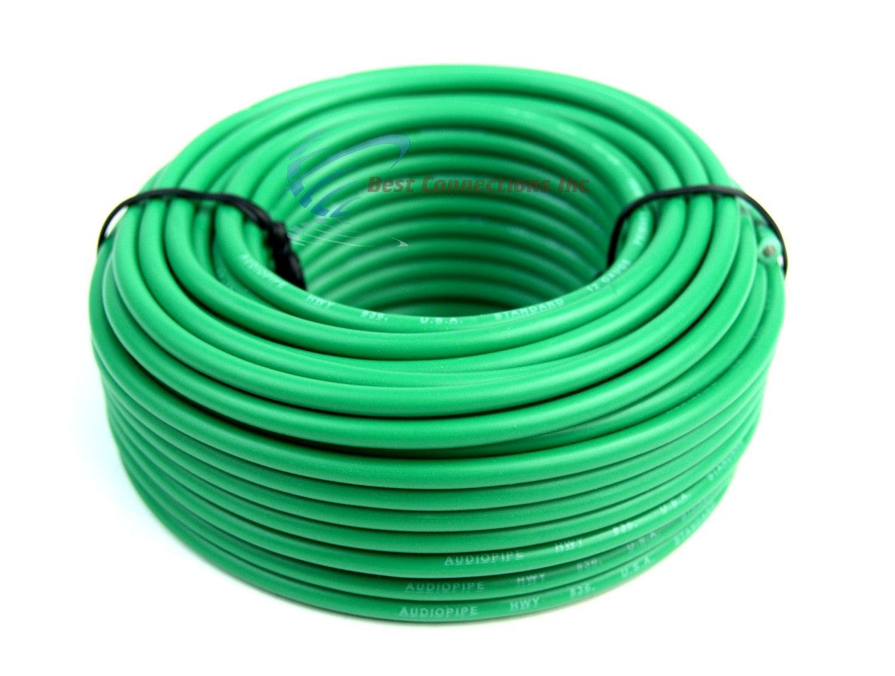 12 Gauge 50' Feet Green Audiopipe Car Audio Home Remote Primary Cable Wire LED