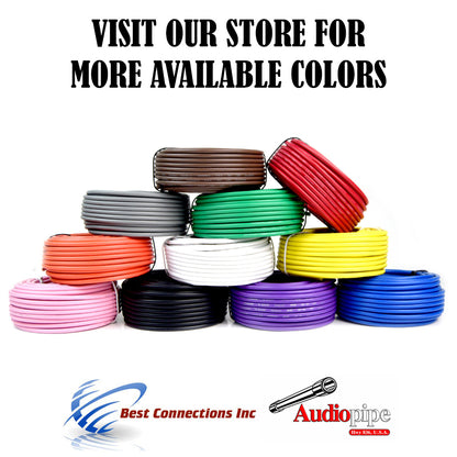 12 Gauge 50' Feet Pink Audiopipe Car Audio Home Remote Primary Cable Wire LED