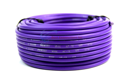 12 Gauge 50' Feet Purple Audiopipe Car Audio Home Remote Primary Cable Wire LED