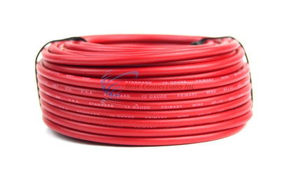 12 GA Gauge 50' Feet Red Audiopipe Car Audio Home Remote Primary Cable Wire