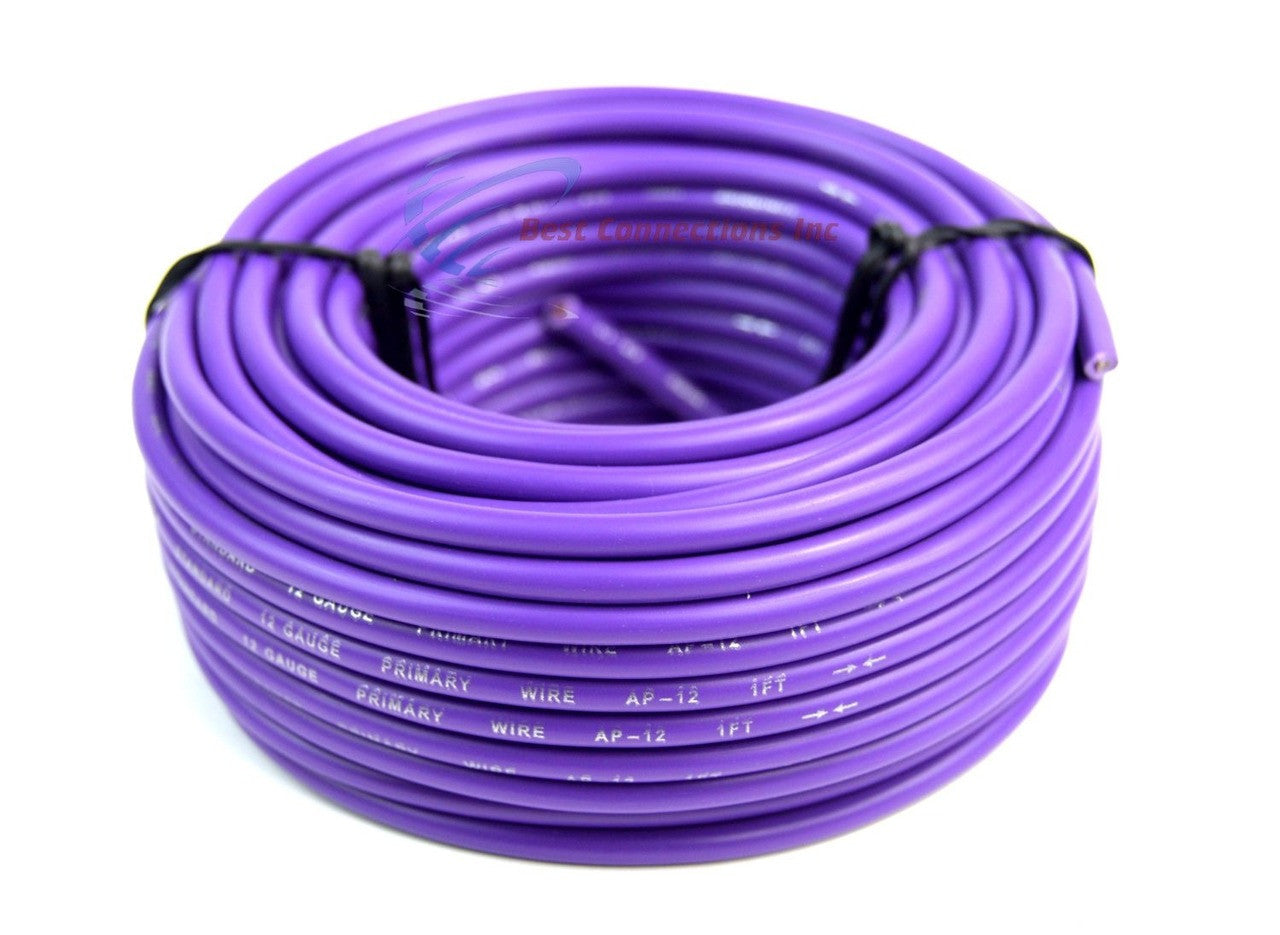 12 GA GAUGE 50 FT ROLLS PRIMARY AUTO REMOTE POWER GROUND WIRE CABLE (2 COLORS)