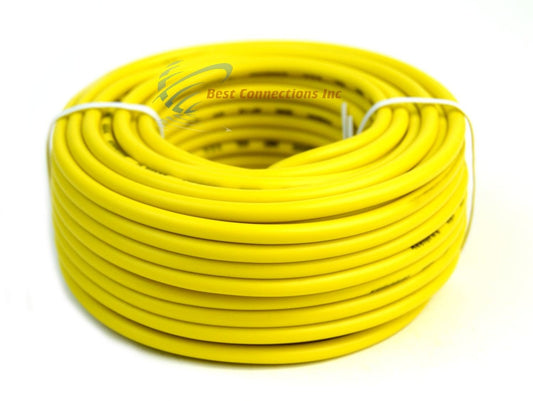 12 GA Gauge 50' Feet Yellow Audiopipe Car Audio Home Remote Primary Cable Wire