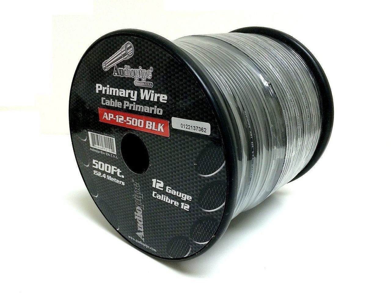 12 GA gauge 500' Black Audiopipe Car Audio Home Primary REMOTE Wire