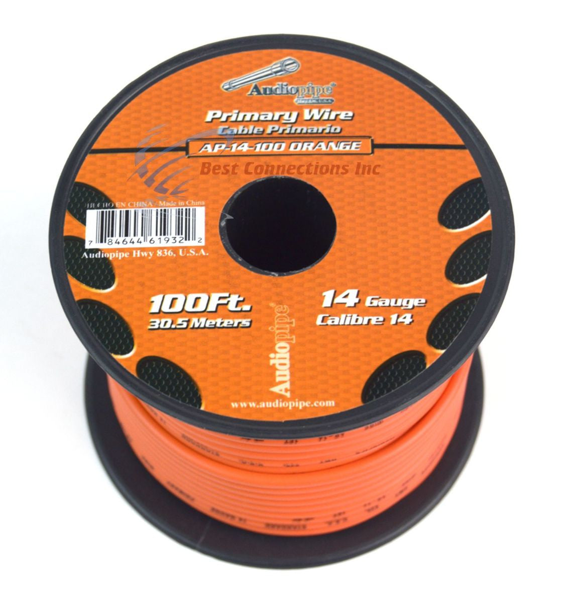 Orange 14 gauge 100 Feet Power Cable Car Audio Primary Remote Wire Copper mix