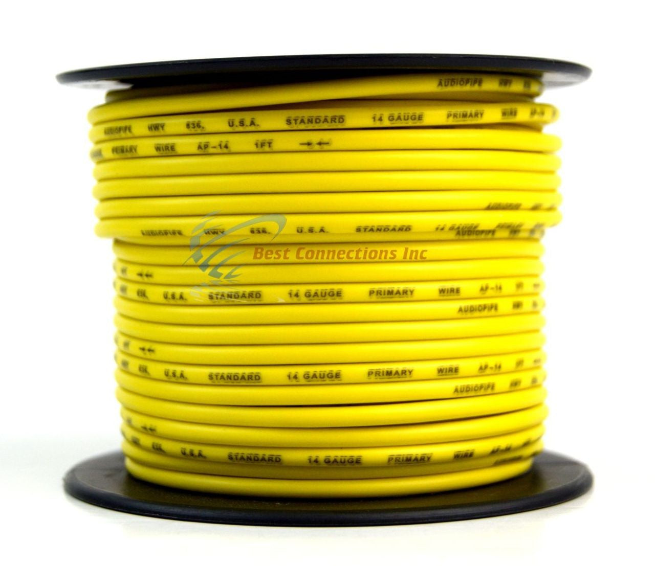 14 GA gauge 100' Feet Yellow Audiopipe Car Audio Home Primary Wire Remote Cable