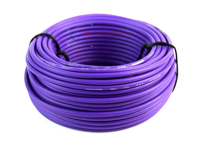 14 GA 50' Purple Audiopipe Car Audio Home Remote Primary Cable Wire LED