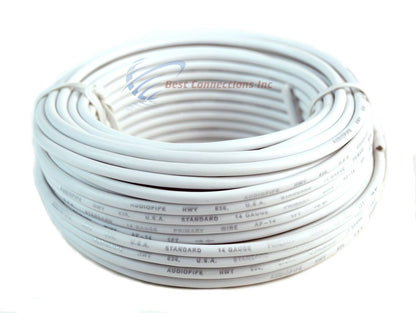 14 GA gauge 50' White Audiopipe Car Audio Home Remote Primary Cable Wire