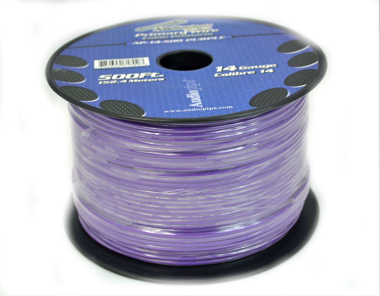 Audiopipe 14 Gauge 500 Feet Purple Primary Remote Wire Car Home Audio Cable