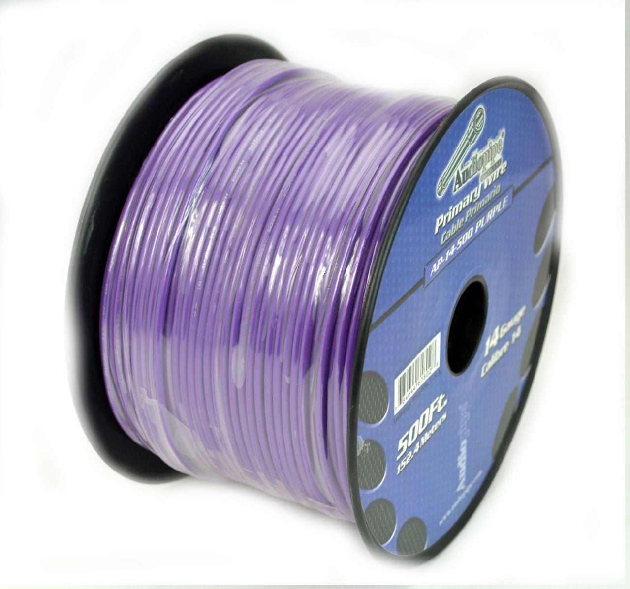 Audiopipe 14 Gauge 500 Feet Purple Primary Remote Wire Car Home Audio Cable