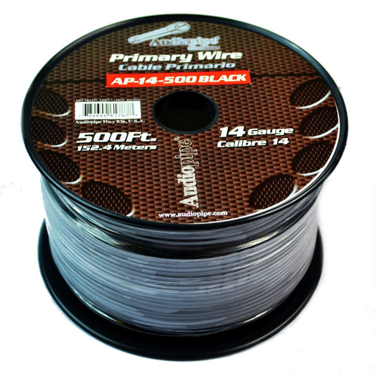 Choose 6 colors 14 Ga 500' ea Audiopipe Car Audio Home Primary Remote Wire