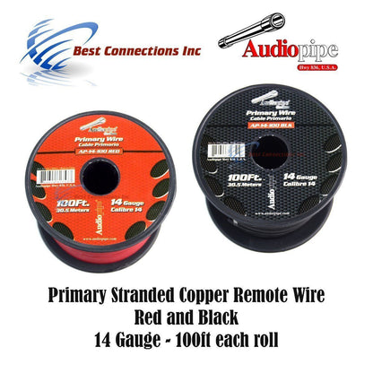 100' FT Each 14 16 18 GA  600FT Red Black  Primary Remote Wire Power Stranded