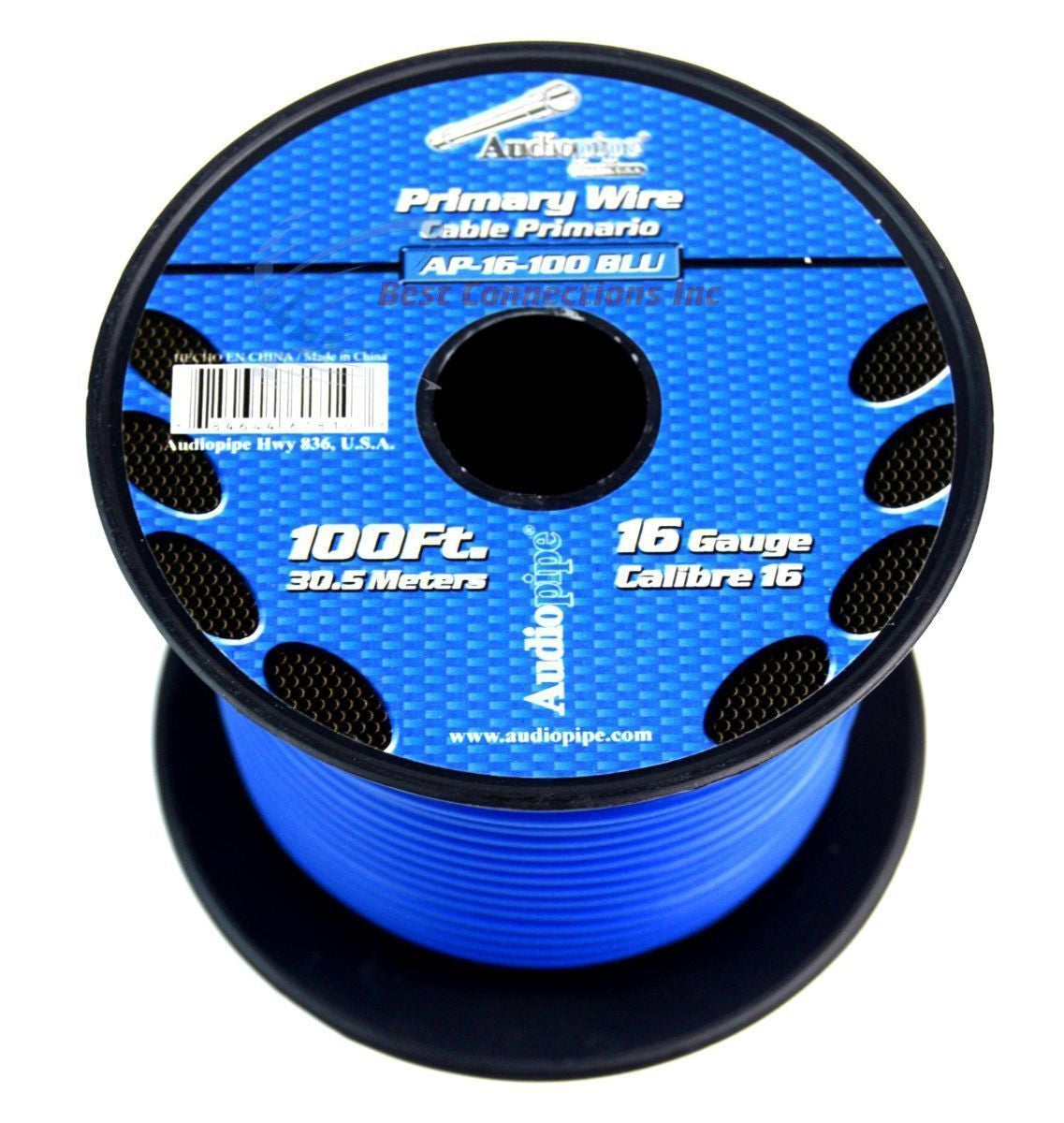 Audiopipe 16 GA 100 feet Blue Car Audio Home Primary Remote Wire