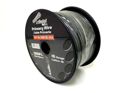 Two rolls 16 GA Wire 500' Black  Car Audio Home Primary Remote Wire