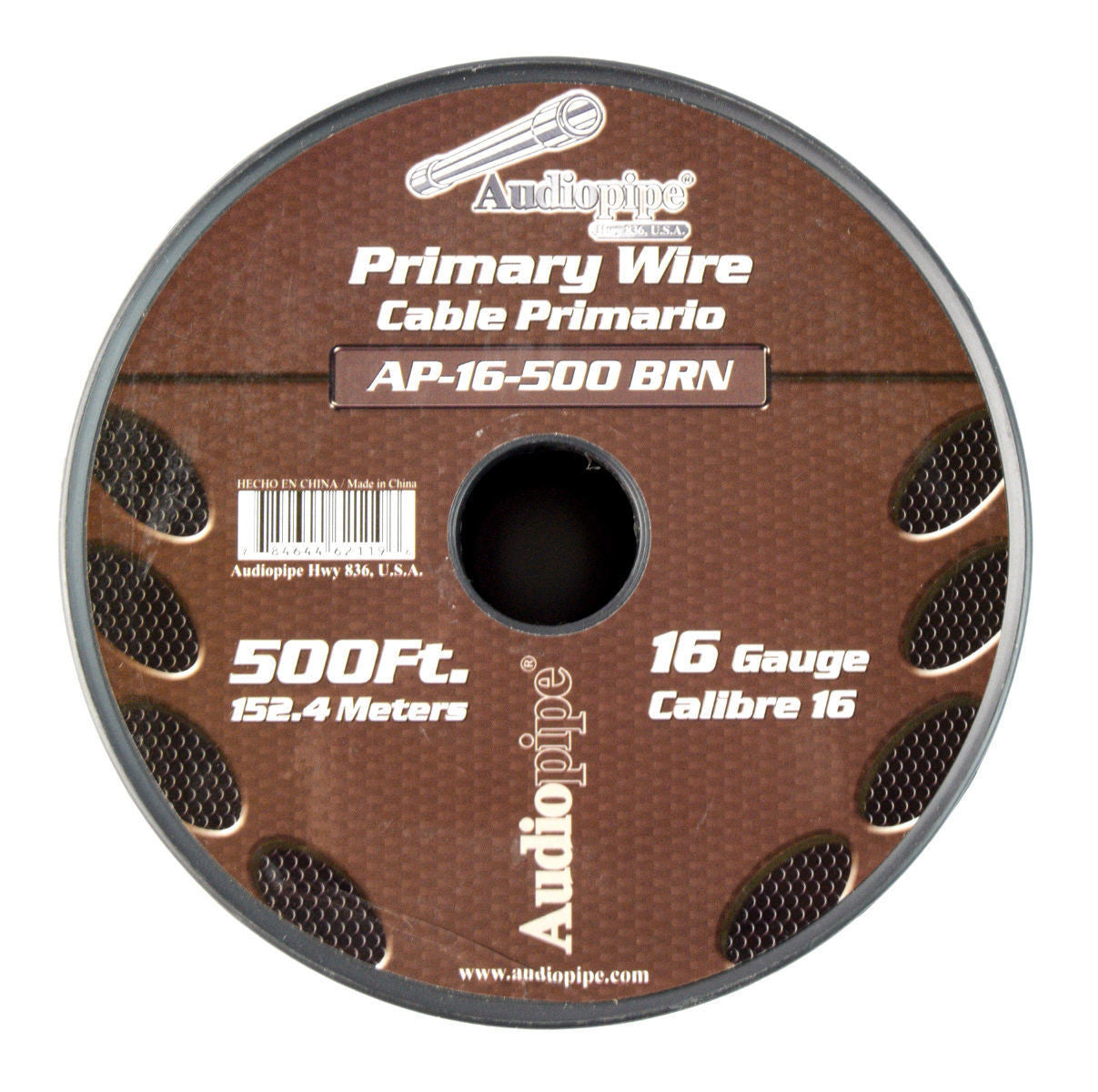 16 Gauge 500' Brown Audiopipe Car Audio Home Remote Primary Cable Wire