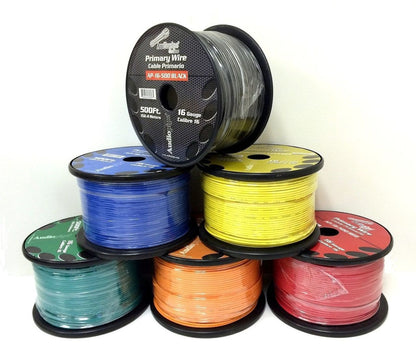 2 Rolls 16 GA 500' each Audiopipe Car Audio Home Primary Remote Wire