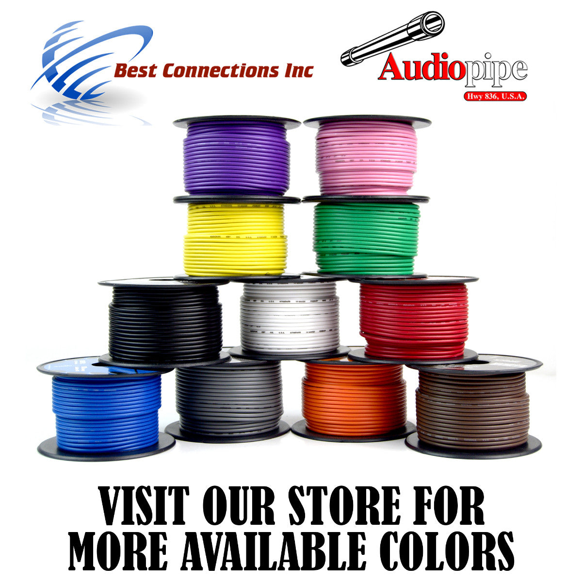 18 GA 100 Feet Pink Audiopipe Car Audio Home Remote Primary Cable Wire LED