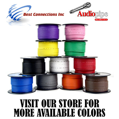 18 GA 100 Feet Pink Audiopipe Car Audio Home Remote Primary Cable Wire LED