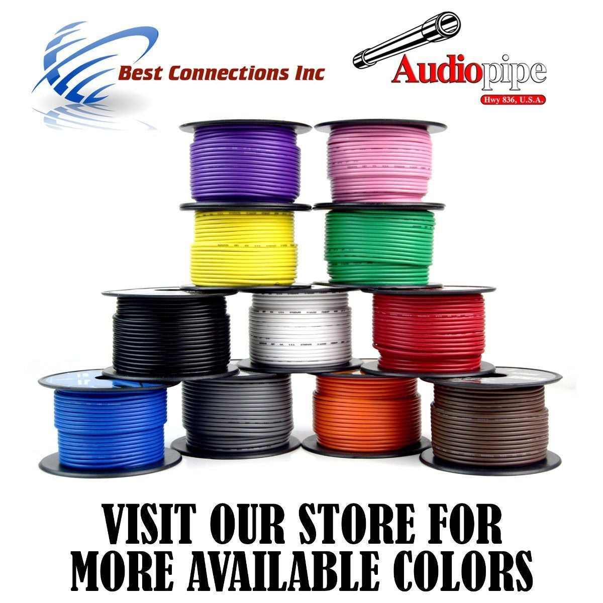 18 GA 100' Feet Purple Audiopipe Car Audio Home Remote Primary Cable Wire LED