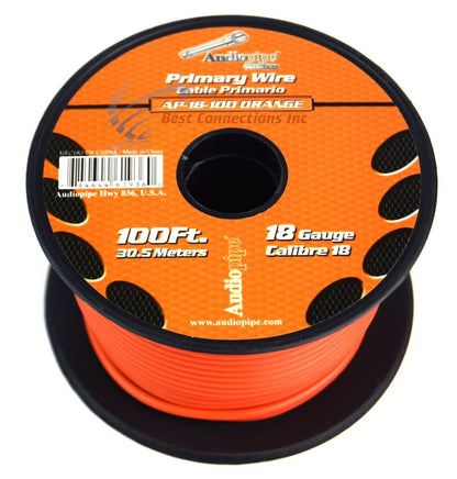 18 GA 100' Feet Audiopipe Primary Power Wire Remote Car Audio Home (10 Rolls)