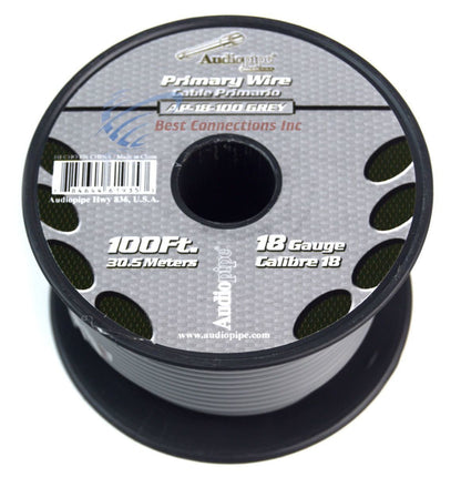 18 GA 100' Feet Audiopipe Primary Power Wire Remote Car Audio Home (10 Rolls)