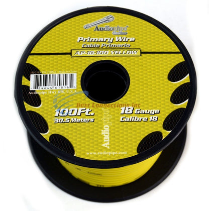 18 GA 100' Feet Audiopipe Primary Power Wire Remote Car Audio Home (10 Rolls)