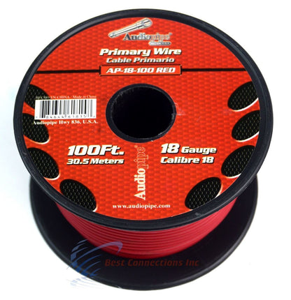 18 GA 100' Feet Audiopipe Primary Power Wire Remote Car Audio Home (11 Rolls)