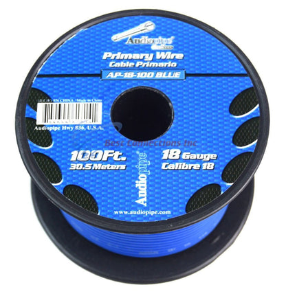 18 GA 100'Feet Audiopipe Primary Power Wire Remote Car Audio Home (3 Rolls)