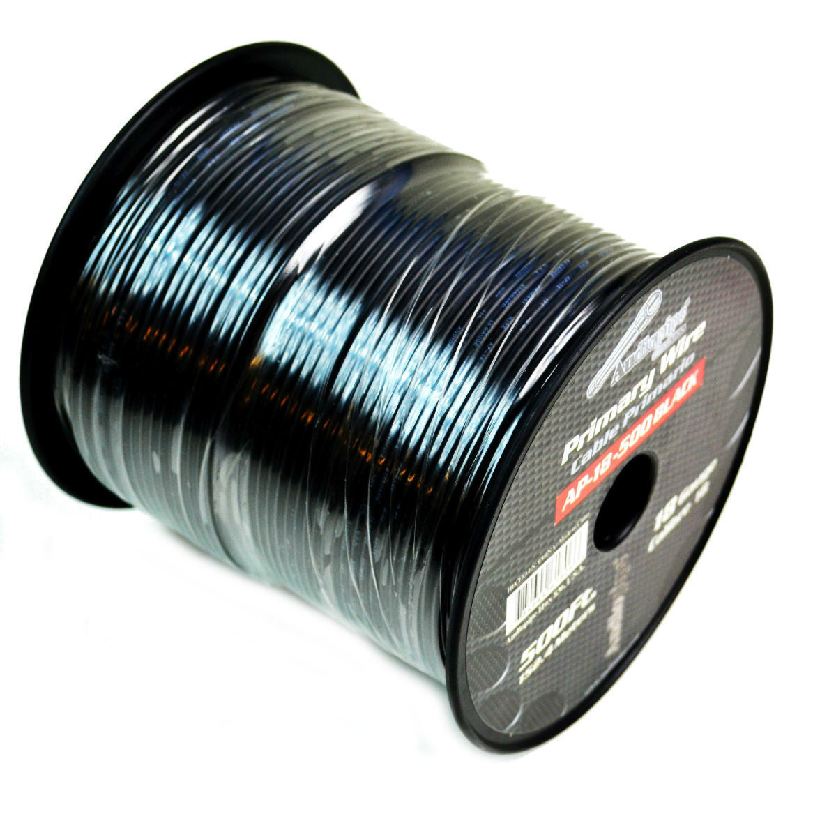 18 GA 500 Feet Audiopipe Primary Power Wire Remote Car Audio Home (Black 2 Rolls)