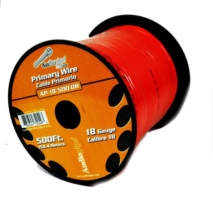 18 GA Gauge 2 Rolls 500 FT Primary Remote Wire Auto Power Ground Cable Stranded