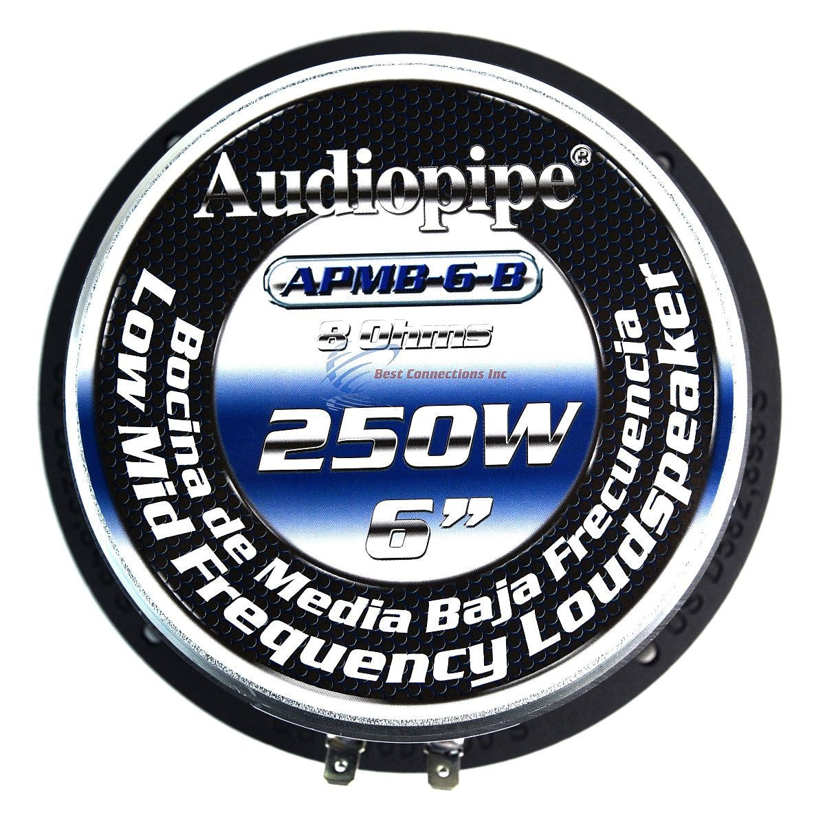 6" Loudspeaker Mids 250 Watt Car Audio DJ Bass Full Range Audiopipe APMB-6-B